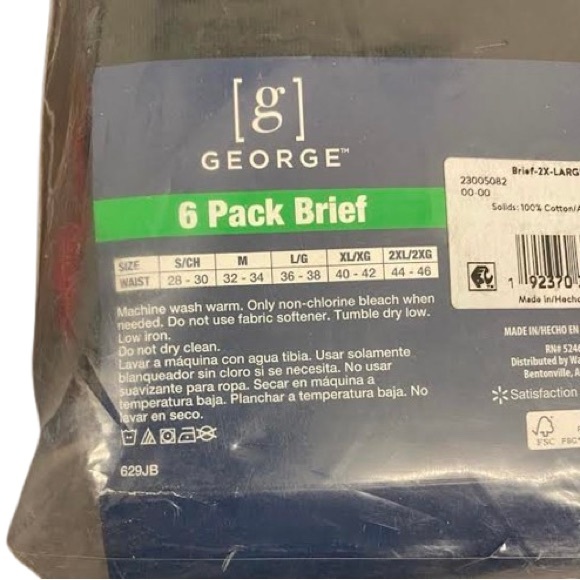 6-Pack Men’s Brief Underwear George - Picture 3 of 9